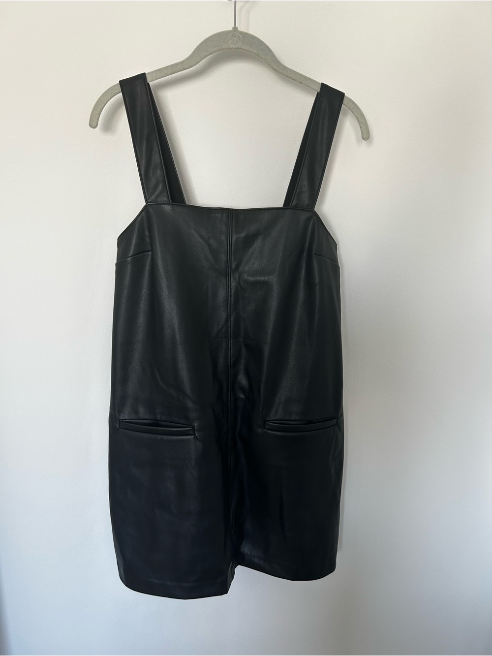 Abercrombie & Fitch Black Faux Leather Mini Dress NWT